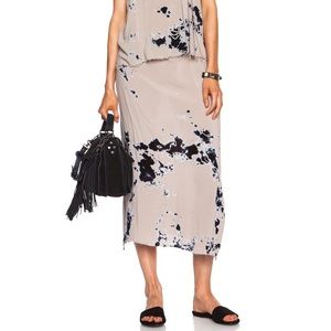 Raquel Allegra Midi Slip Skirt Silk Tie Dye